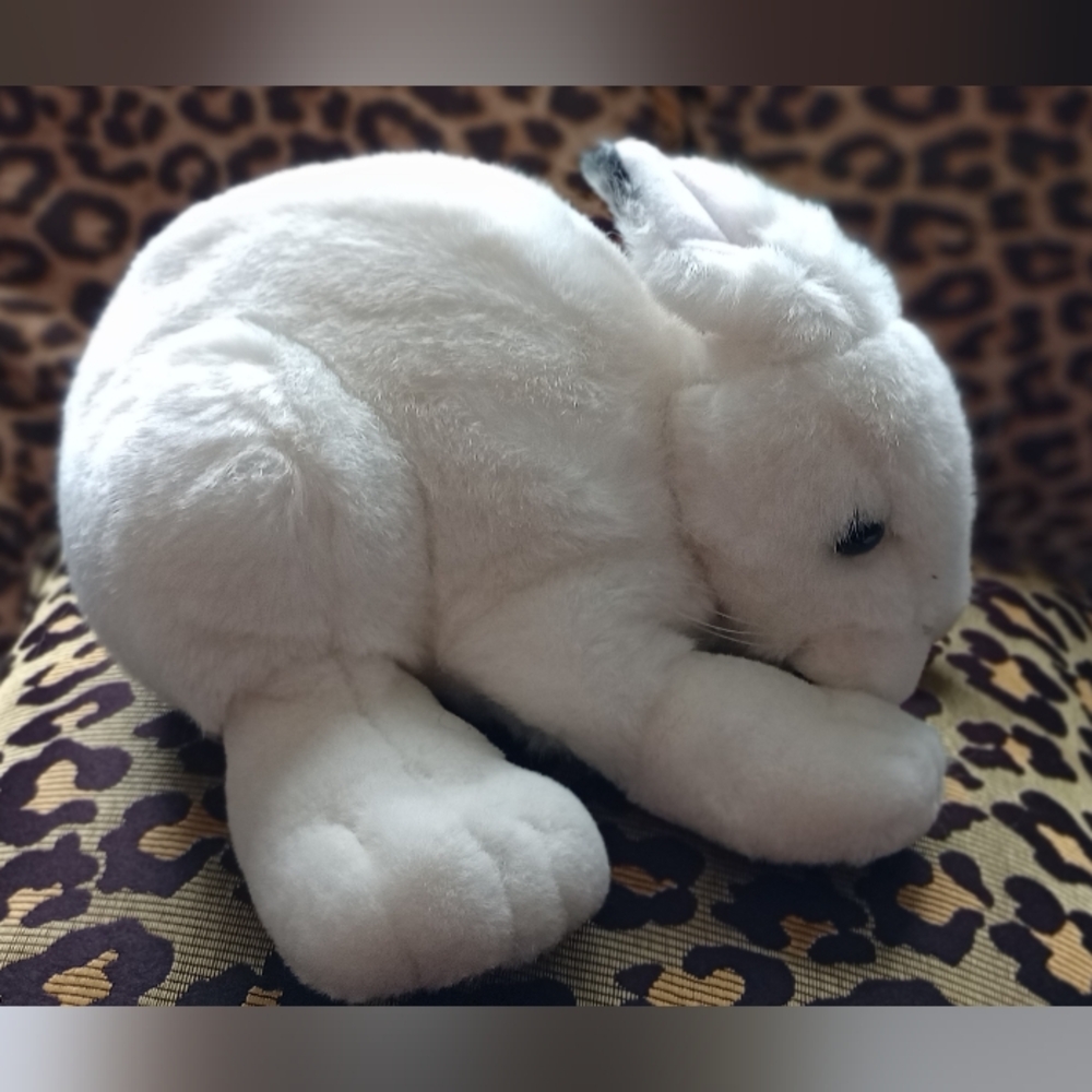 Vtg Trudy Smithsonian Wild Heritage Snow Hare Bunny Rabbit Plush Stuffed Animal